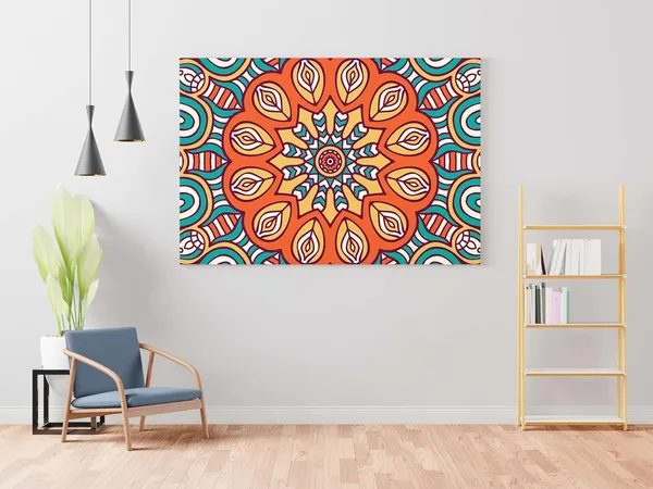 Multicolour_Mandala_Art_Painting_For_Wall_Decoration_With_Frame_Canvas_Painting_For_Living_Room_Bedroom_Home_Office_&_Hotels_(22_Inch_X_16_Inch_Ch-Mp-Ldp8)