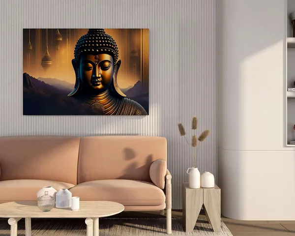 Multicolour_Buddha_Paintings_For_Wall_Decoration_With_Frame_Canvas_Painting_For_Living_Room_Bedroom_Home_Office_&_Hotels_(22_Inch_X_16_Inch_Ch-Bd-Ldp11)