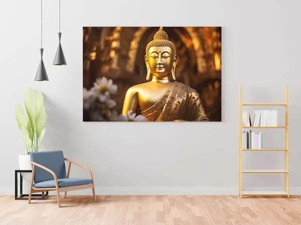Multicolour_Buddha_Paintings_For_Wall_Decoration_With_Frame_Canvas_Painting_For_Living_Room_Bedroom_Home_Office_&_Hotels_(22_Inch_X_16_Inch_Ch-Bd-Ldp12)
