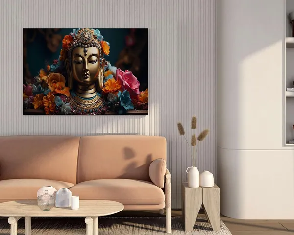 Multicolour_Buddha_Paintings_For_Wall_Decoration_With_Frame_Canvas_Painting_For_Living_Room_Bedroom_Home_Office_&_Hotels_(22_Inch_X_16_Inch_Ch-Bd-Ldp15)