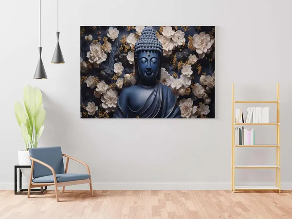 Multicolour_Buddha_Paintings_For_Wall_Decoration_With_Frame_Canvas_Painting_For_Living_Room_Bedroom_Home_Office_&_Hotels_(22_Inch_X_16_Inch_Ch-Bd-Ldp1)