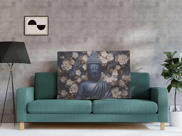 Multicolour_Buddha_Paintings_For_Wall_Decoration_With_Frame_Canvas_Painting_For_Living_Room_Bedroom_Home_Office_&_Hotels_(22_Inch_X_16_Inch_Ch-Bd-Ldp1)