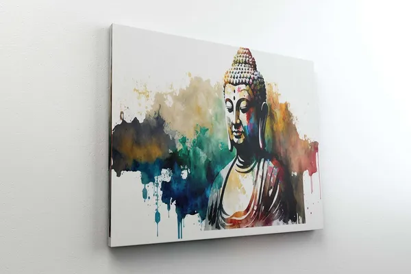 Multicolour_Buddha_Paintings_For_Wall_Decoration_With_Frame_Canvas_Painting_For_Living_Room_Bedroom_Home_Office_&_Hotels_(22_Inch_X_16_Inch_Ch-Bd-Ldp4)