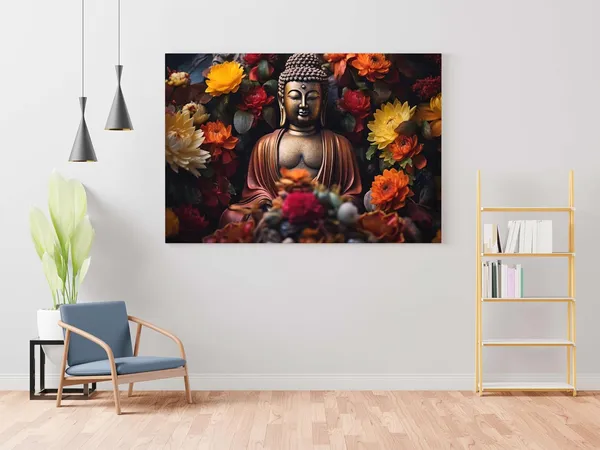 Multicolour_Buddha_Paintings_For_Wall_Decoration_With_Frame_Canvas_Painting_For_Living_Room_Bedroom_Home_Office_&_Hotels_(22_Inch_X_16_Inch_Ch-Bd-Ldp5)