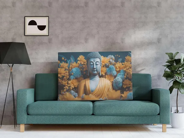 Multicolour_Buddha_Paintings_For_Wall_Decoration_With_Frame_Canvas_Painting_For_Living_Room_Bedroom_Home_Office_&_Hotels_(22_Inch_X_16_Inch_Ch-Bd-Ldp7)