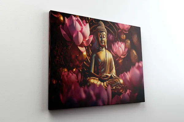 Multicolour_Buddha_Paintings_For_Wall_Decoration_With_Frame_Canvas_Painting_For_Living_Room_Bedroom_Home_Office_&_Hotels_(22_Inch_X_16_Inch_Ch-Bd-Ldp8)