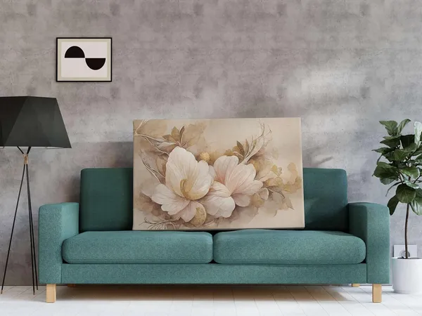 Multicolour_Flower_Paintings_For_Wall_Decoration_With_Frame_Canvas_Painting_For_Living_Room_Bedroom_Home_Office_&_Hotels_(22_Inch_X_16_Inch_Ch-Flw-Ldp13)