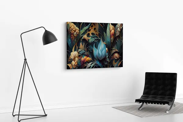 Multicolour_Flower_Paintings_For_Wall_Decoration_With_Frame_Canvas_Painting_For_Living_Room_Bedroom_Home_Office_&_Hotels_(22_Inch_X_16_Inch_Ch-Flw-Ldp19)