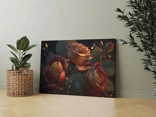Multicolour_Flower_Paintings_For_Wall_Decoration_With_Frame_Canvas_Painting_For_Living_Room_Bedroom_Home_Office_&_Hotels_(22_Inch_X_16_Inch_Ch-Flw-Ldp20)