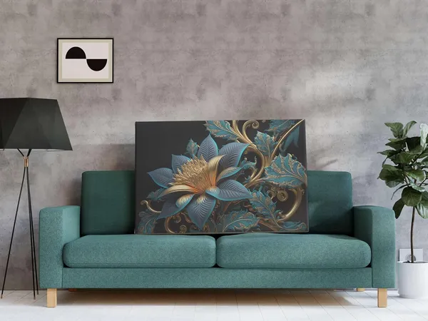 Multicolour_Flower_Paintings_For_Wall_Decoration_With_Frame_Canvas_Painting_For_Living_Room_Bedroom_Home_Office_&_Hotels_(22_Inch_X_16_Inch_Ch-Flw-Ldp31)