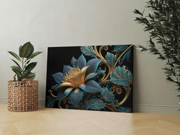 Multicolour_Flower_Paintings_For_Wall_Decoration_With_Frame_Canvas_Painting_For_Living_Room_Bedroom_Home_Office_&_Hotels_(22_Inch_X_16_Inch_Ch-Flw-Ldp31)