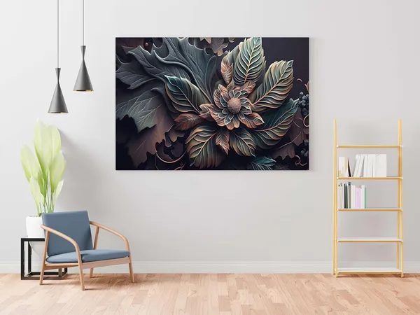 Multicolour_Flower_Paintings_For_Wall_Decoration_With_Frame_Canvas_Painting_For_Living_Room_Bedroom_Home_Office_&_Hotels_(22_Inch_X_16_Inch_Ch-Flw-Ldp32)