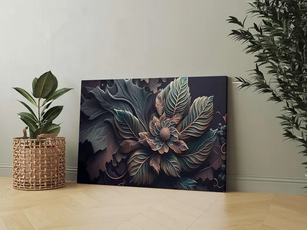 Multicolour_Flower_Paintings_For_Wall_Decoration_With_Frame_Canvas_Painting_For_Living_Room_Bedroom_Home_Office_&_Hotels_(22_Inch_X_16_Inch_Ch-Flw-Ldp32)