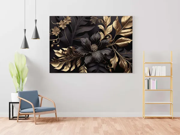 Multicolour_Flower_Paintings_For_Wall_Decoration_With_Frame_Canvas_Painting_For_Living_Room_Bedroom_Home_Office_&_Hotels_(22_Inch_X_16_Inch_Ch-Flw-Ldp38)