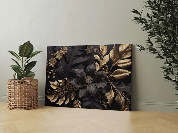 Multicolour_Flower_Paintings_For_Wall_Decoration_With_Frame_Canvas_Painting_For_Living_Room_Bedroom_Home_Office_&_Hotels_(22_Inch_X_16_Inch_Ch-Flw-Ldp38)