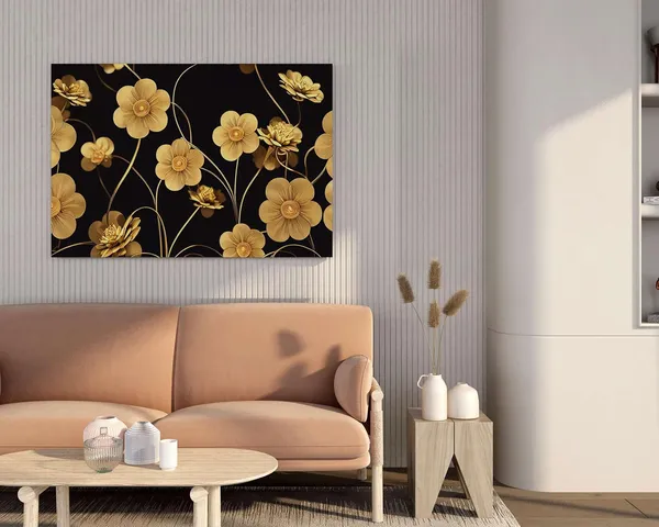 Multicolour_Flower_Paintings_For_Wall_Decoration_With_Frame_Canvas_Painting_For_Living_Room_Bedroom_Home_Office_&_Hotels_(22_Inch_X_16_Inch_Ch-Flw-Ldp43)