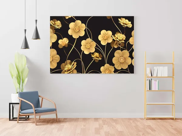 Multicolour_Flower_Paintings_For_Wall_Decoration_With_Frame_Canvas_Painting_For_Living_Room_Bedroom_Home_Office_&_Hotels_(22_Inch_X_16_Inch_Ch-Flw-Ldp43)