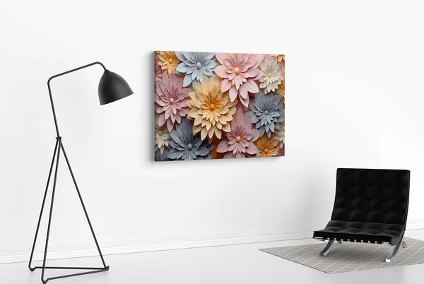 Multicolour_Flower_Paintings_For_Wall_Decoration_With_Frame_Canvas_Painting_For_Living_Room_Bedroom_Home_Office_&_Hotels_(22_Inch_X_16_Inch_Ch-Flw-Ldp45)