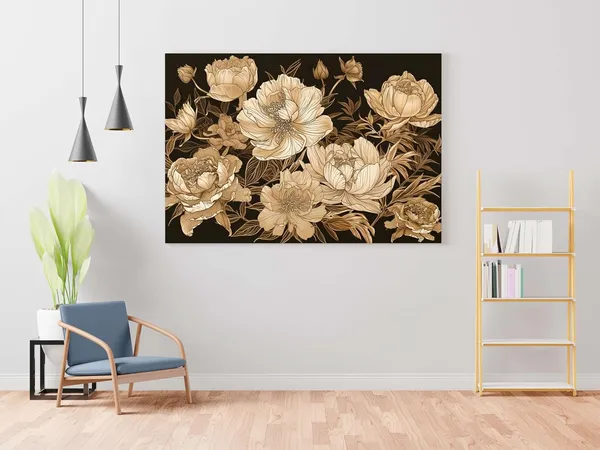 Multicolour_Flower_Paintings_For_Wall_Decoration_With_Frame_Canvas_Painting_For_Living_Room_Bedroom_Home_Office_&_Hotels_(22_Inch_X_16_Inch_Ch-Flw-Ldp47)
