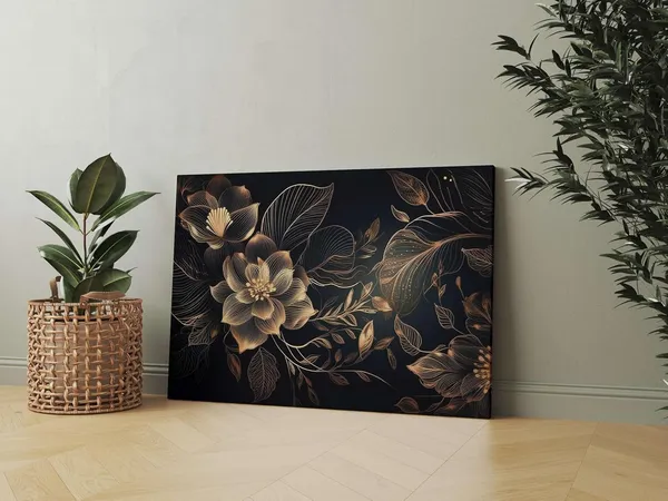 Multicolour_Flower_Paintings_For_Wall_Decoration_With_Frame_Canvas_Painting_For_Living_Room_Bedroom_Home_Office_&_Hotels_(22_Inch_X_16_Inch_Ch-Flw-Ldp48)