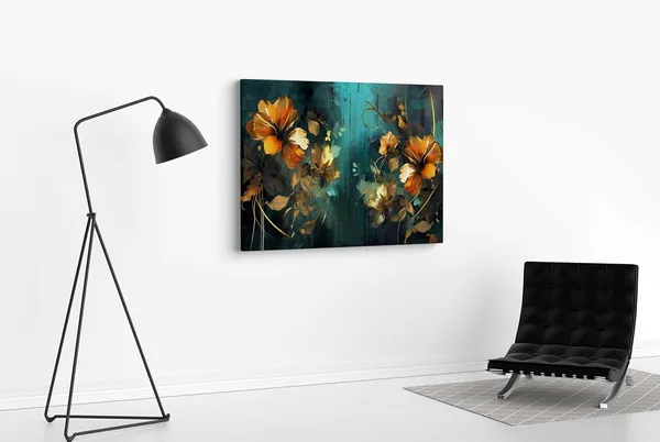 Multicolour_Flower_Paintings_For_Wall_Decoration_With_Frame_Canvas_Painting_For_Living_Room_Bedroom_Home_Office_&_Hotels_(22_Inch_X_16_Inch_Ch-Flw-Ldp60)
