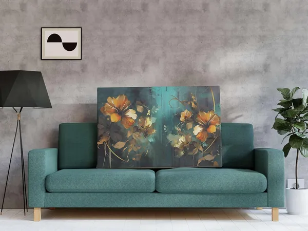 Multicolour_Flower_Paintings_For_Wall_Decoration_With_Frame_Canvas_Painting_For_Living_Room_Bedroom_Home_Office_&_Hotels_(22_Inch_X_16_Inch_Ch-Flw-Ldp60)