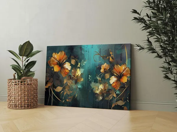 Multicolour_Flower_Paintings_For_Wall_Decoration_With_Frame_Canvas_Painting_For_Living_Room_Bedroom_Home_Office_&_Hotels_(22_Inch_X_16_Inch_Ch-Flw-Ldp60)