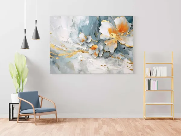 Multicolour_Flower_Paintings_For_Wall_Decoration_With_Frame_Canvas_Painting_For_Living_Room_Bedroom_Home_Office_&_Hotels_(22_Inch_X_16_Inch_Ch-Flw-Ldp65)