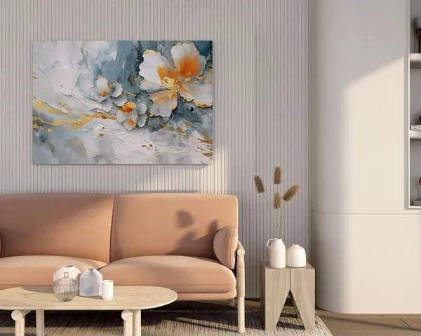 Multicolour_Flower_Paintings_For_Wall_Decoration_With_Frame_Canvas_Painting_For_Living_Room_Bedroom_Home_Office_&_Hotels_(22_Inch_X_16_Inch_Ch-Flw-Ldp65)