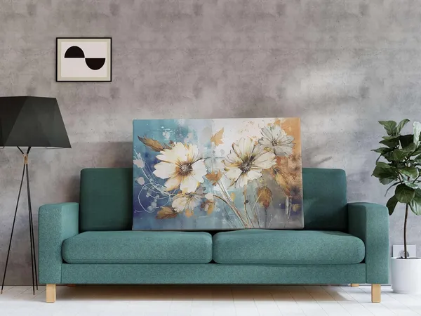 Multicolour_Flower_Paintings_For_Wall_Decoration_With_Frame_Canvas_Painting_For_Living_Room_Bedroom_Home_Office_&_Hotels_(22_Inch_X_16_Inch_Ch-Flw-Ldp66)