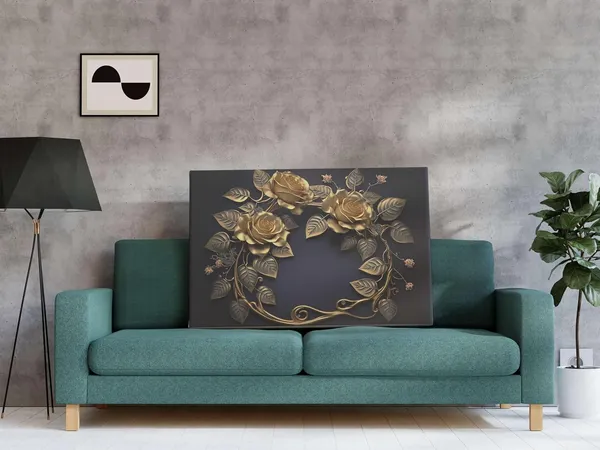 Multicolour_Flower_Paintings_For_Wall_Decoration_With_Frame_Canvas_Painting_For_Living_Room_Bedroom_Home_Office_&_Hotels_(22_Inch_X_16_Inch_Ch-Flw-Ldp68)