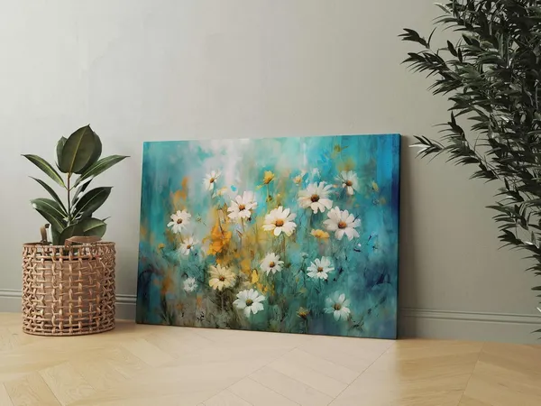 Multicolour_Flower_Paintings_For_Wall_Decoration_With_Frame_Canvas_Painting_For_Living_Room_Bedroom_Home_Office_&_Hotels_(22_Inch_X_16_Inch_Ch-Flw-Ldp73)