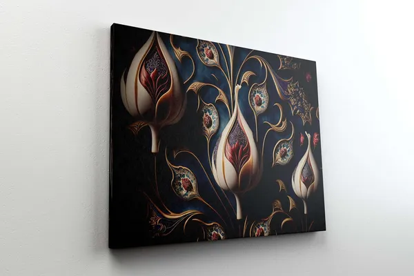 Multicolour_Flower_Paintings_For_Wall_Decoration_With_Frame_Canvas_Painting_For_Living_Room_Bedroom_Home_Office_&_Hotels_(22_Inch_X_16_Inch_Ch-Flw-Ldp7)