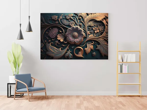 Multicolour_Flower_Paintings_For_Wall_Decoration_With_Frame_Canvas_Painting_For_Living_Room_Bedroom_Home_Office_&_Hotels_(22_Inch_X_16_Inch_Ch-Flw-Ldp8)