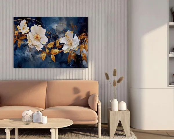Multicolour_Flower_Paintings_For_Wall_Decoration_With_Frame_Canvas_Painting_For_Living_Room_Bedroom_Home_Office_&_Hotels_(22_Inch_X_16_Inch_Ch-Flw-Ldp9)