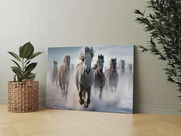 Multicolour_Seven_Horse_Painting_For_Wall_Decoration_With_Frame_Canvas_Painting_For_Living_Room_Bedroom_Home_Office_&_Hotels_(22_Inch_X_16_Inch_Ch-Hs-Ldp3)