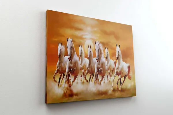 Multicolour_Seven_Horse_Painting_For_Wall_Decoration_With_Frame_Canvas_Painting_For_Living_Room_Bedroom_Home_Office_&_Hotels_(22_Inch_X_16_Inch_Ch-Hs-Ldp4)