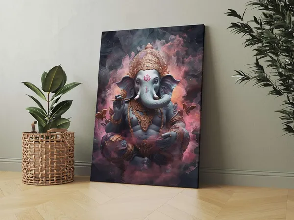 Multicolour_Ganesha_Wall_Painting_For_Wall_Decoration_Canvas_Wall_Painting_For_Home_Decor,_Living_Room,_Bedroom,_Office_Hotel_(22X34_Inch_Ch-Gn10)