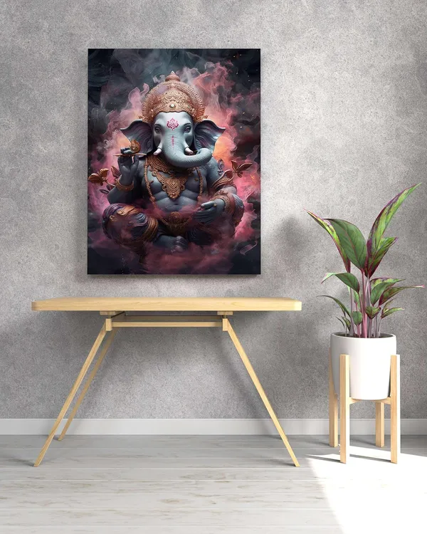Multicolour_Ganesha_Wall_Painting_For_Wall_Decoration_Canvas_Wall_Painting_For_Home_Decor,_Living_Room,_Bedroom,_Office_Hotel_(22X34_Inch_Ch-Gn10)