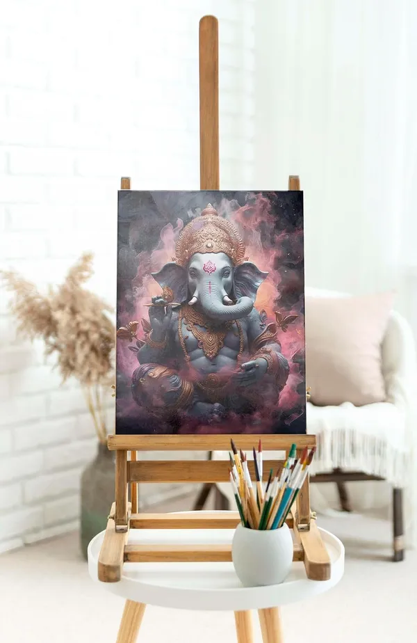 Multicolour_Ganesha_Wall_Painting_For_Wall_Decoration_Canvas_Wall_Painting_For_Home_Decor,_Living_Room,_Bedroom,_Office_Hotel_(22X34_Inch_Ch-Gn10)