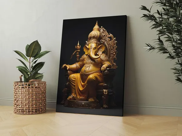 Multicolour_Ganesha_Wall_Painting_For_Wall_Decoration_Canvas_Wall_Painting_For_Home_Decor,_Living_Room,_Bedroom,_Office_Hotel_(22X34_Inch_Ch-Gn11)