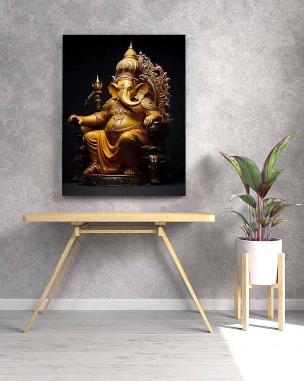 Multicolour_Ganesha_Wall_Painting_For_Wall_Decoration_Canvas_Wall_Painting_For_Home_Decor,_Living_Room,_Bedroom,_Office_Hotel_(22X34_Inch_Ch-Gn11)