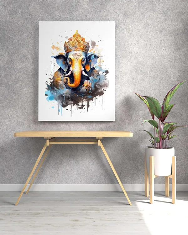 Multicolour_Ganesha_Wall_Painting_For_Wall_Decoration_Canvas_Wall_Painting_For_Home_Decor,_Living_Room,_Bedroom,_Office_Hotel_(22X34_Inch_Ch-Gn12)