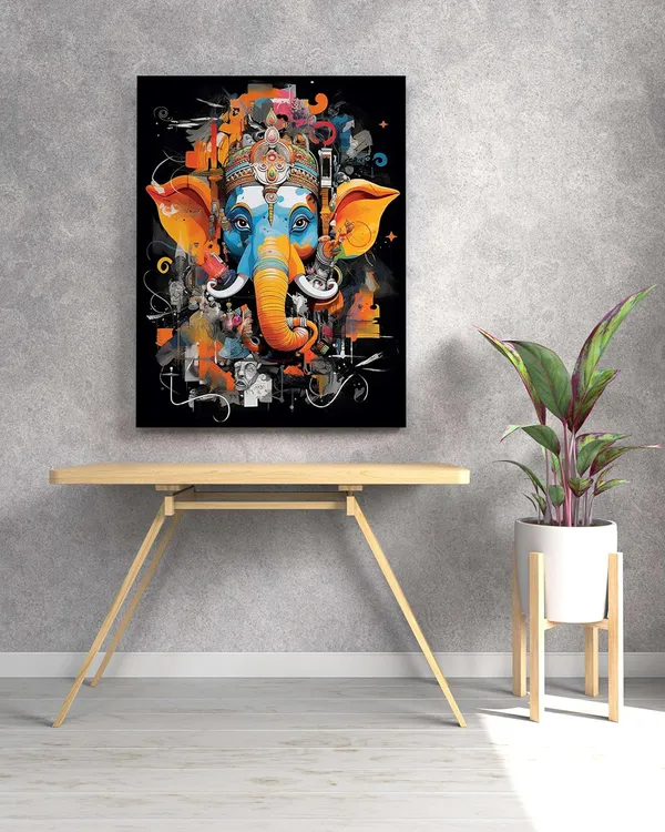 Multicolour_Ganesha_Wall_Painting_For_Wall_Decoration_Canvas_Wall_Painting_For_Home_Decor,_Living_Room,_Bedroom,_Office_Hotel_(22X34_Inch_Ch-Gn2)