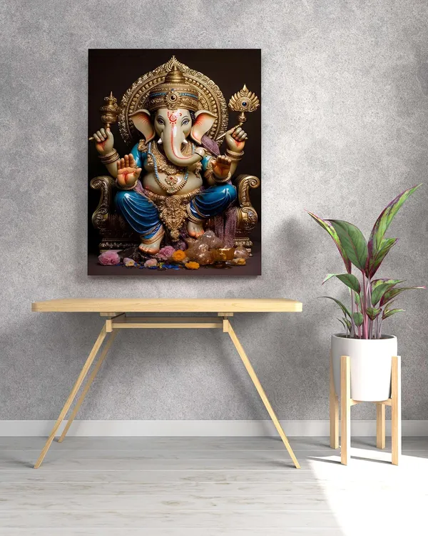 Multicolour_Ganesha_Wall_Painting_For_Wall_Decoration_Canvas_Wall_Painting_For_Home_Decor,_Living_Room,_Bedroom,_Office_Hotel_(22X34_Inch_Ch-Gn6)