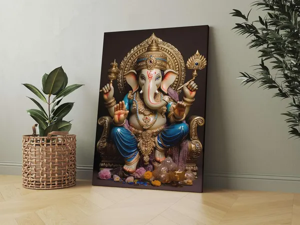 Multicolour_Ganesha_Wall_Painting_For_Wall_Decoration_Canvas_Wall_Painting_For_Home_Decor,_Living_Room,_Bedroom,_Office_Hotel_(22X34_Inch_Ch-Gn6)