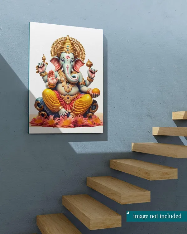 Multicolour_Ganesha_Wall_Painting_For_Wall_Decoration_Canvas_Wall_Painting_For_Home_Decor,_Living_Room,_Bedroom,_Office_Hotel_(22X34_Inch_Ch-Gn9)
