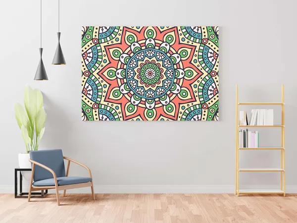 Multicolour_Mandala_Art_Painting_For_Wall_Decoration_With_Frame_Canvas_Painting_For_Living_Room_Bedroom_Home_Office_&_Hotels_(34_Inch_X_22_Inch_Ch-Mp-Ldp11)