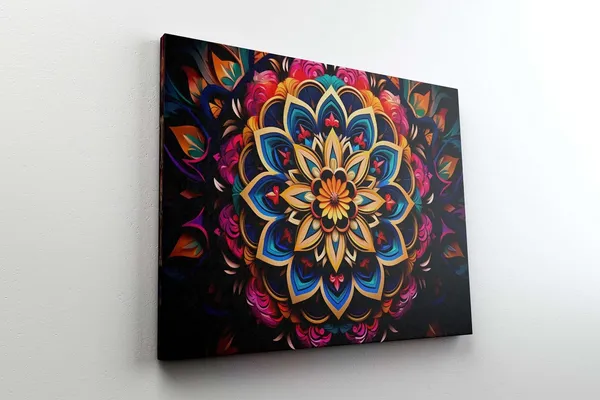 Multicolour_Mandala_Art_Painting_For_Wall_Decoration_With_Frame_Canvas_Painting_For_Living_Room_Bedroom_Home_Office_&_Hotels_(34_Inch_X_22_Inch_Ch-Mp-Ldp12)