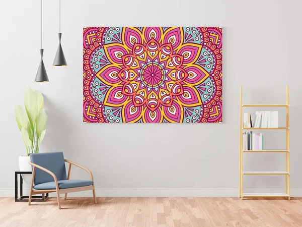 Multicolour_Mandala_Art_Painting_For_Wall_Decoration_With_Frame_Canvas_Painting_For_Living_Room_Bedroom_Home_Office_&_Hotels_(34_Inch_X_22_Inch_Ch-Mp-Ldp19)